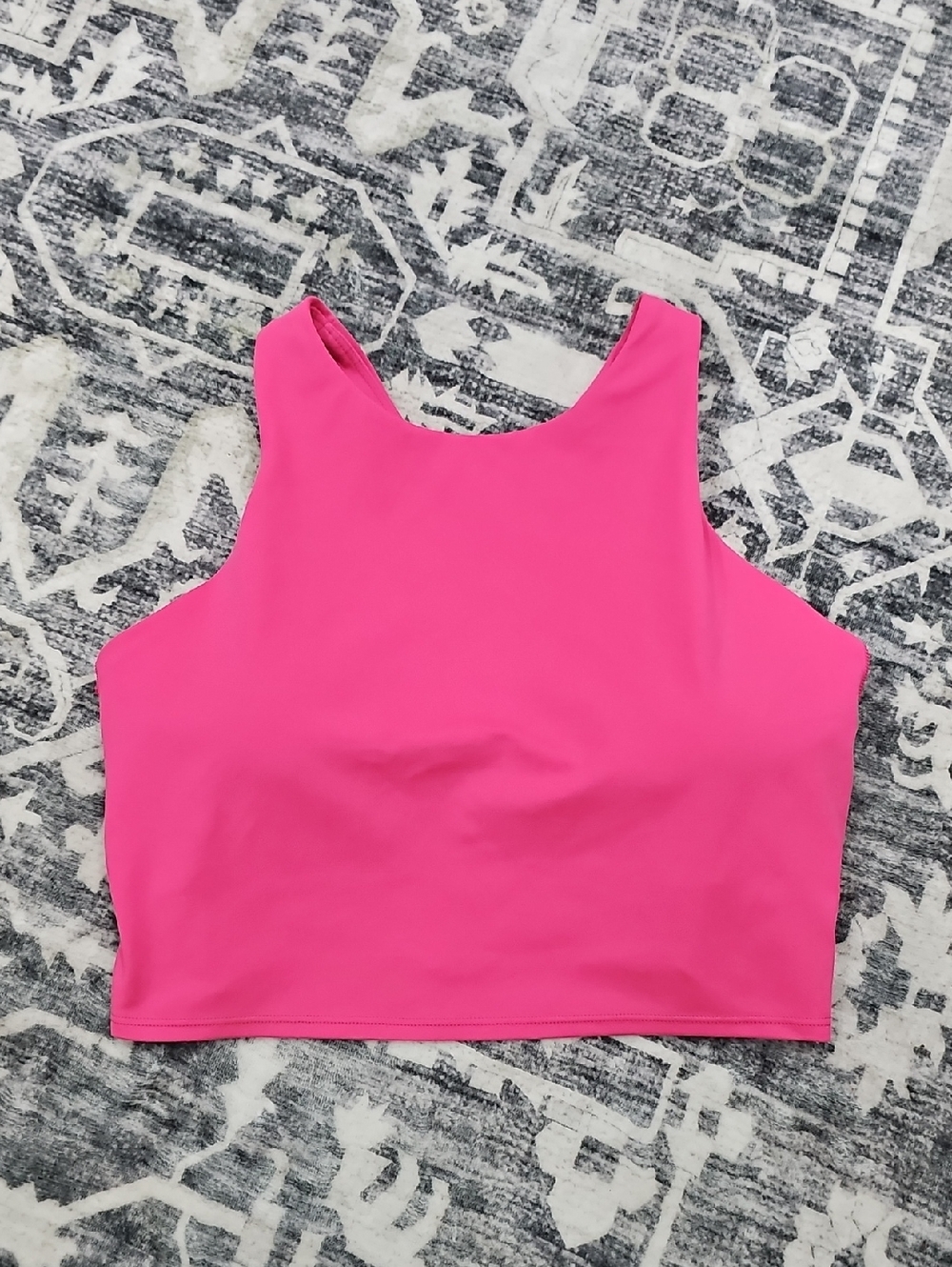 Athleta Hot Pink High-Neck Cropped Athletic Tank Size M